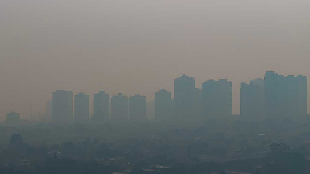 A drone view shows heavy smoke from fires at the vegetation in Ribeirao Preto, Brazil, Aug 24, 2024. Reuters/Joel Silva