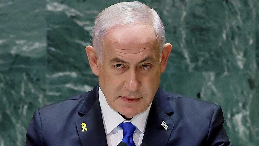Israel's Prime Minister Benjamin Netanyahu addresses the 79th United Nations General Assembly at UN headquarters in New York, US, Sept 27, 2024. REUTERS/Eduardo Munoz/File Photo