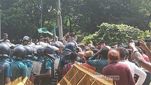 Ex-BDR members clash with police