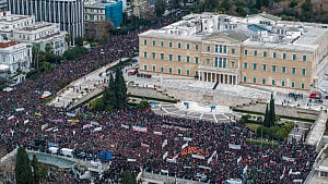 Clashes erupt in Greece amid mass protest over deadly train crash