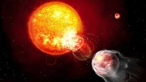 Alien planet lashed by huge flares from its 'angry beast' star