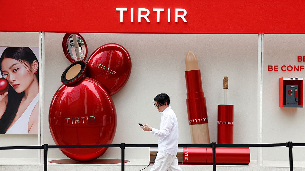 A man walks past a TIRTIR store in Seoul, South Korea, May 23, 2025. REUTERS/Kim Soo-hyeon