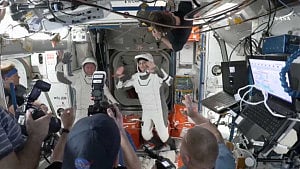 NASA astronauts head home on SpaceX capsule after extended ISS stay