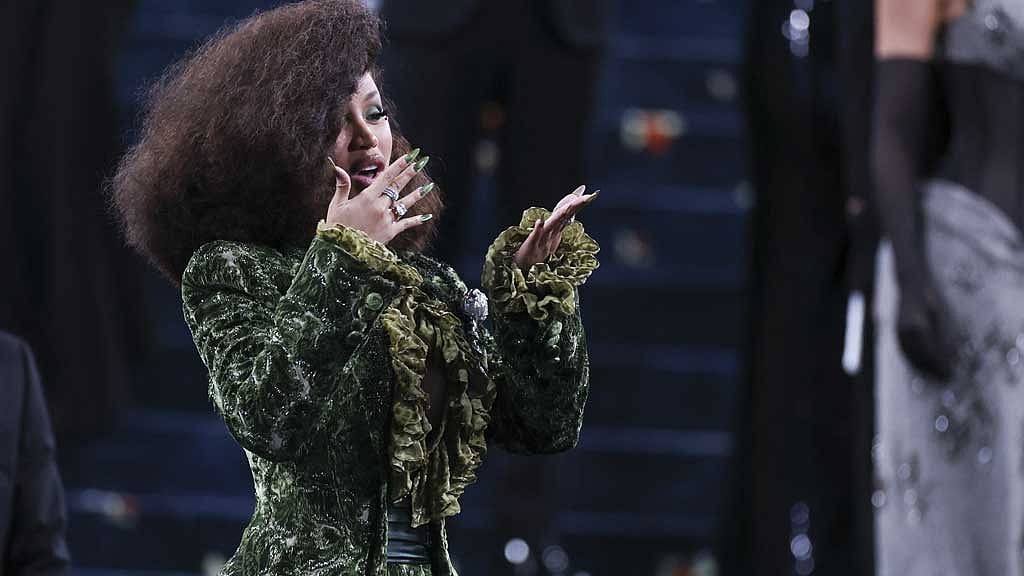 Cardi B attends the Met Gala, an annual fundraising gala held for the benefit of the Metropolitan Museum of Art's Costume Institute with this year's theme  'Superfine: Tailoring Black Style,' in New York City, New York, US, May 5, 2025. REUTERS
