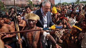 Indigenous protesters block entrance to COP30 summit