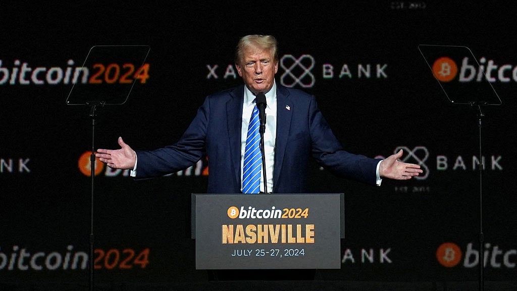 While campaigning for his second presidential term, Donald Trump spoke at the Bitcoin 2024 event in Nashville, Tennessee, in July last year. REUTERS