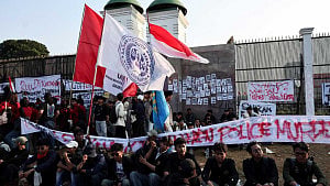 Indonesia police fire tear gas near campuses