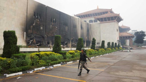 Soldiers guard Nepal parliament after deadly protests