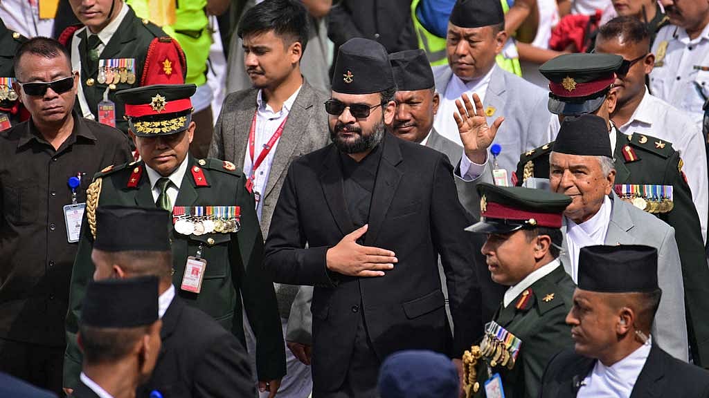 Balendra Shah, 35, a former rapper and composer who currently serves as the mayor of Kathmandu, popularly known as "Balen", attends Indra Jatra festival at Kathmandu Durbar Square in Kathmandu, Nepal, Sept 6, 2025. REUTERS