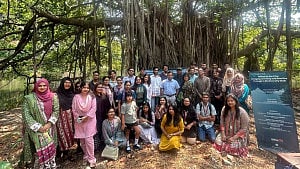 AIUB students join biodiversity walk at Dhanmondi Lake