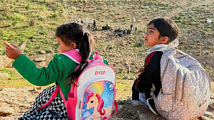 Settlers block Palestinians' school path with barbed wire