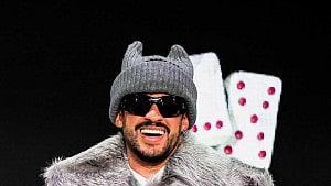 Bad Bunny enjoying Super Bowl moment