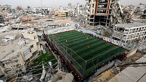 Football returns to war-scarred Gaza pitch