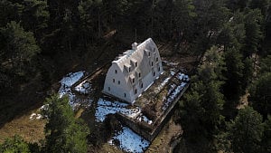 Gaudi designed remote forest building: Spain