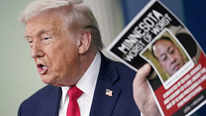 Mugshots, binder clip, Hells Angels in Trump's anniversary remarks