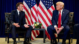 Trump shares Macron’s messages offering G7 meeting after Davos