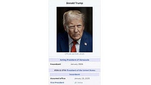 Trump posts ‘Acting President of Venezuela’ image amid global backlash