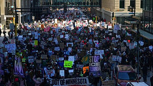 Thousands rally in Minnesota, across US against ICE