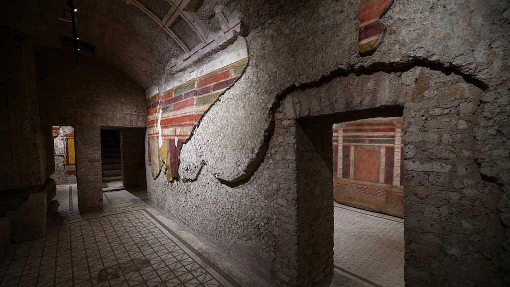 A view of the ancient Roman domus 'Casa dei Grifi' as it opens to the public at the archaeological park of the Colosseum in Rome, Italy, Jan 13, 2026. REUTERS/Guglielmo Mangiapane