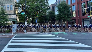 Masked Patriot Front white nationalists stage Jul 4 march through DC