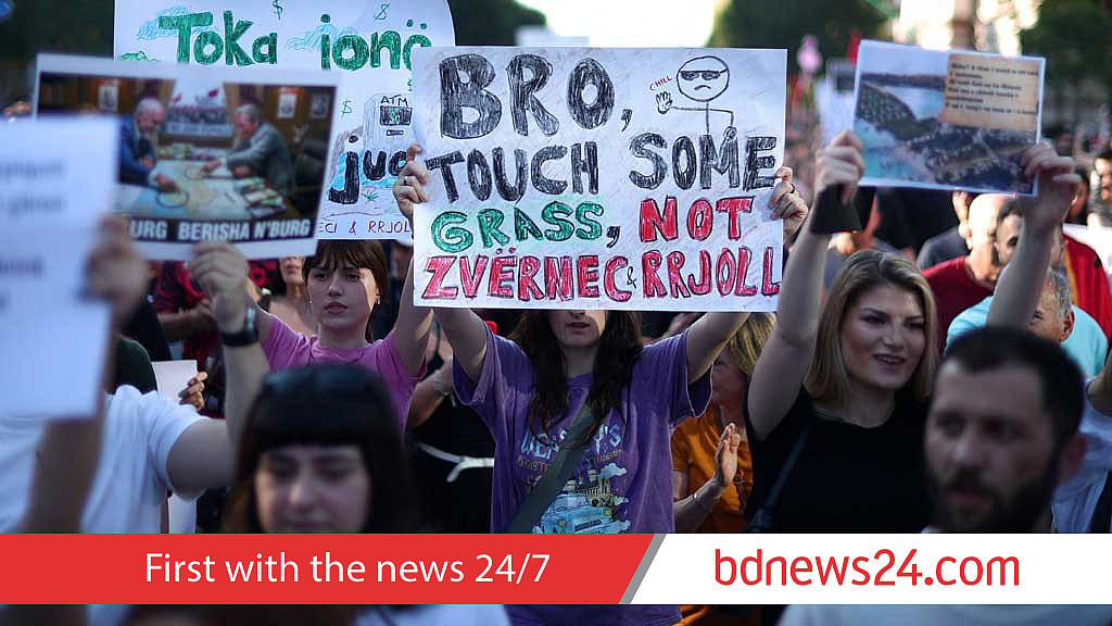 Albanians protest Kushner-linked resort project