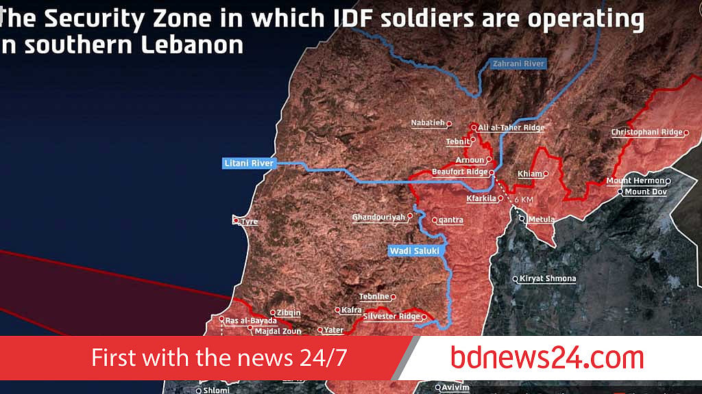 Israel issues new Lebanon occupation map