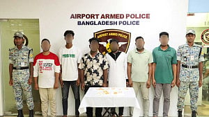 6 held, Tk 10mn in gold seized at Dhaka airport