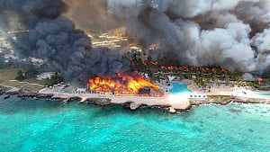Fire hits Dominican beach hotel, 1 dead