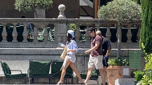 Dua Lipa, Callum Turner arrive in Sicily