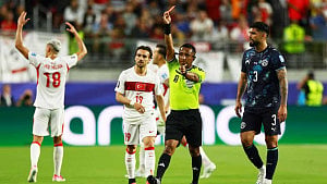 Paraguay's Almiron gets red card under new rule
