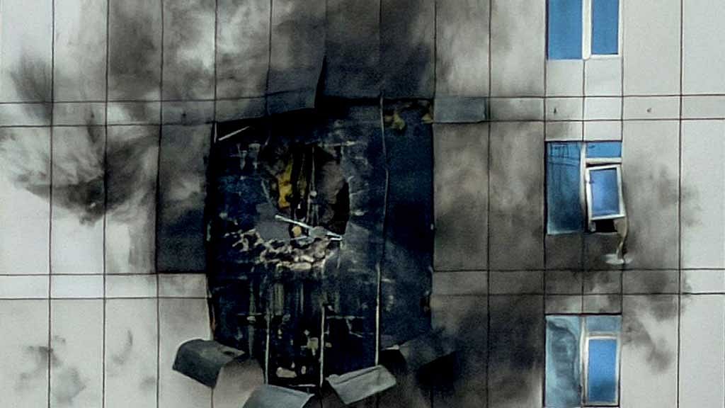 A building that was damaged by an Iranian drone attack, after Israel and the US launched strikes on Iran, in Juffair, Manama, Bahrain, Mar 1, 2026. REUTERS
