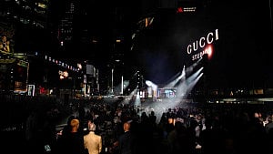Gucci takes over Times Square for Cruise show
