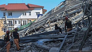 1 dead, 21 missing in Philippines collapse