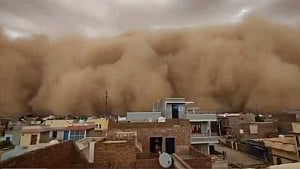 Dust storm engulfs India’s Bikaner