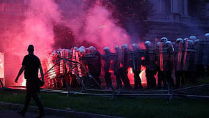 Police, protesters clash in Serbia as crowds demand president's exit