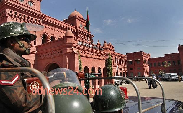মামলার রায় ঘিরে নিরাপত্তা ব্যবস্থা 