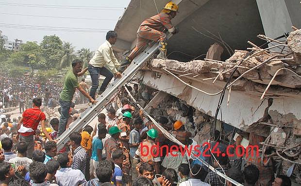 রানা প্লাজা দুর্ঘটনার সেই ভয়ানক চিত্র 
