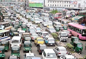 Jam packed Dhaka street Jam packed Dhaka street
