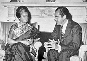 Indira-Nixon meet in Oval Office, 1971. 