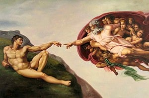 Michelangelo, Creation of Adam, c. 1510. Sistine Chapel, Rome. 