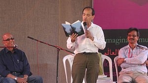 Hay participants: Syed Shamsul Haque, Vikram Seth, Kaiser Haq Hay participants: Syed Shamsul Haque, Vikram Seth, Kaiser Haq