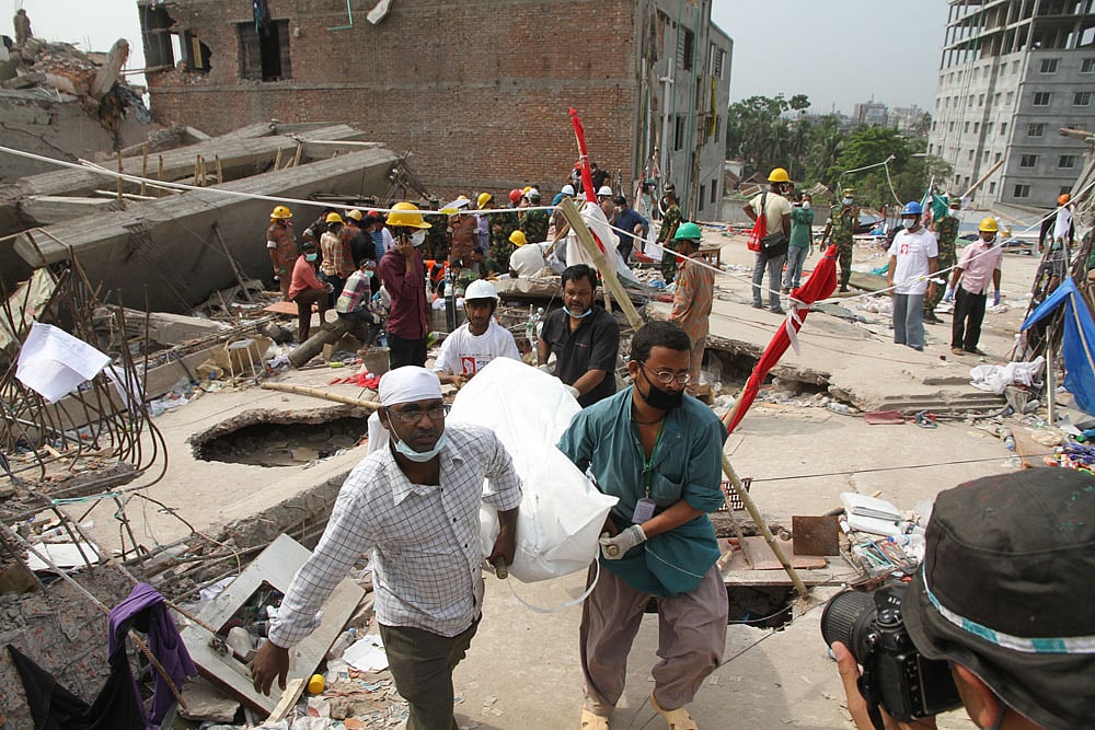 Rana Plaza collapse in Savar. 