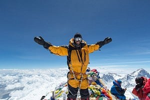 Tom Cowpak (Australia) on the top of Mount Everest, 2012 