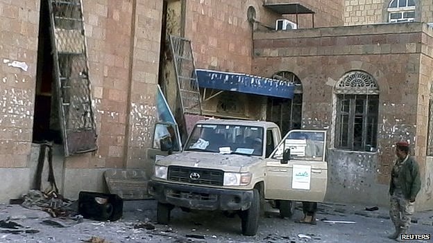 Aftermath of blast in Ibb, Yemen. Photo credit: Reuters. 