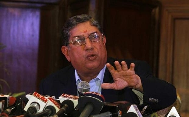 Pictured: ICC Chairman N. Srinivasan. (File photo). 