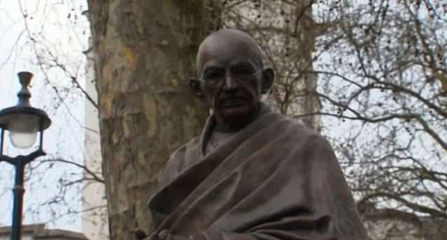 Statue of India's Mahatma Gandhi unveiled in London's prestigious Parliament Square. (Photo: Reuters/Guy Faulconbridge). 