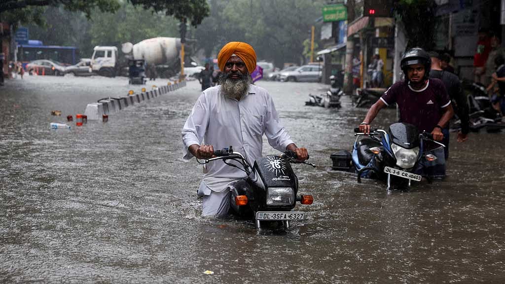 Roads have been submerged by flash floods, a common sight in differents parts of India during the monsoon season. REUTERS