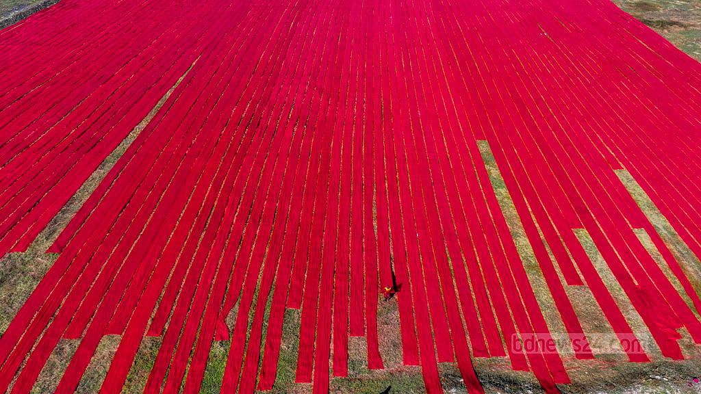 If the weather is sunny, it takes approximately three hours to dry one batch of cloth.