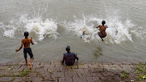 Dipping in a fresh Buriganga