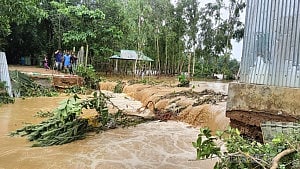 শেরপুরে নদীর পানি বিপৎসীমার নিচে